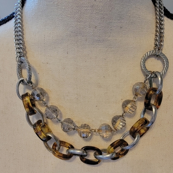 P13 LOFT Chunky Silver-tone Chainlink Necklace - Picture 1 of 2